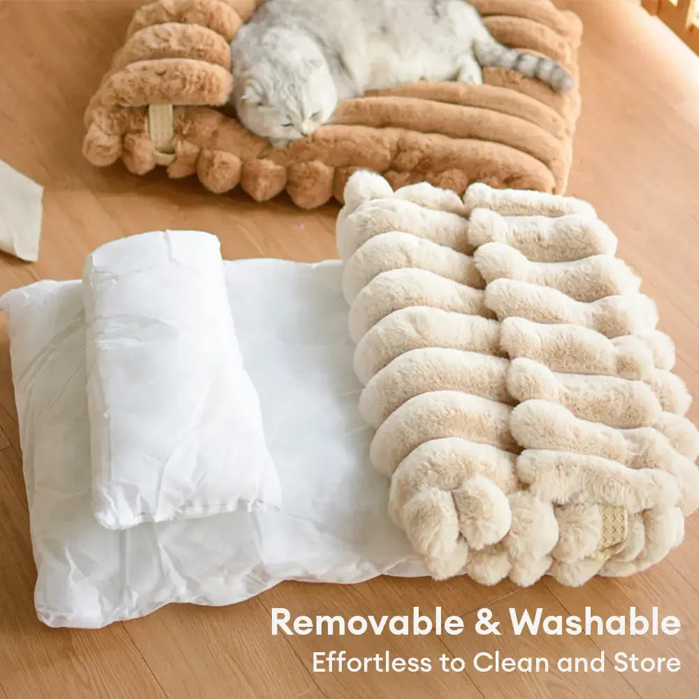 PETLOOM – Softness Faux Rabbit Fur Warming Pillow Dog Bed Cozy Cloud™