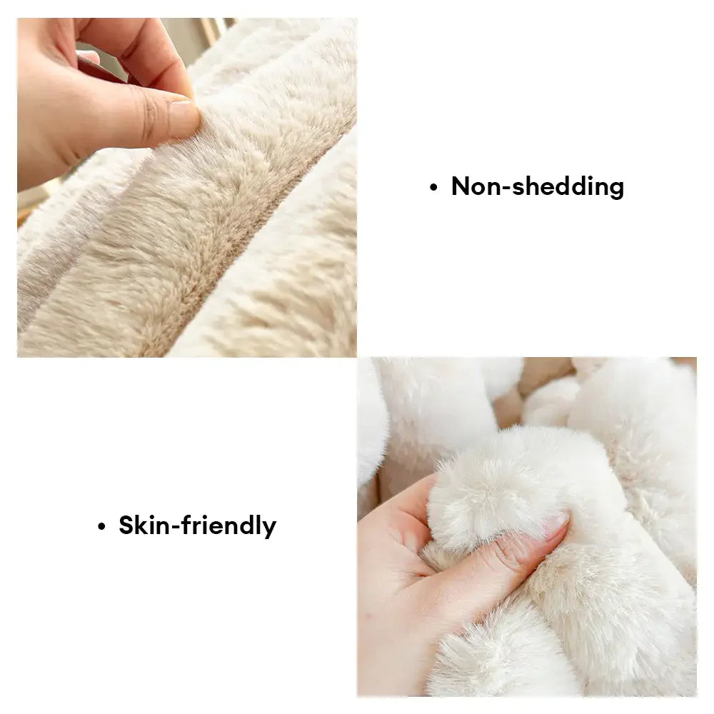PETLOOM – Softness Faux Rabbit Fur Warming Pillow Dog Bed Cozy Cloud™