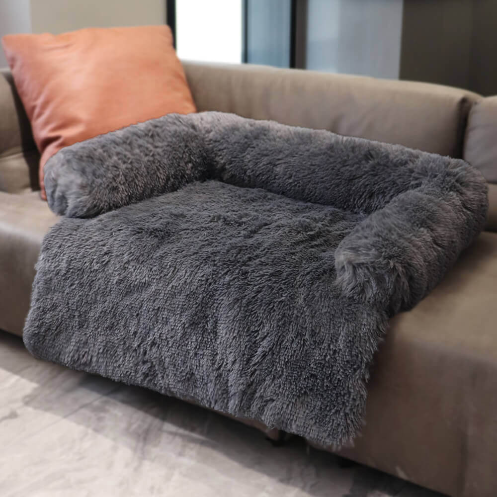 PETLOOM Calming Furniture Protector Dog Bed Fuzzy Backrest™