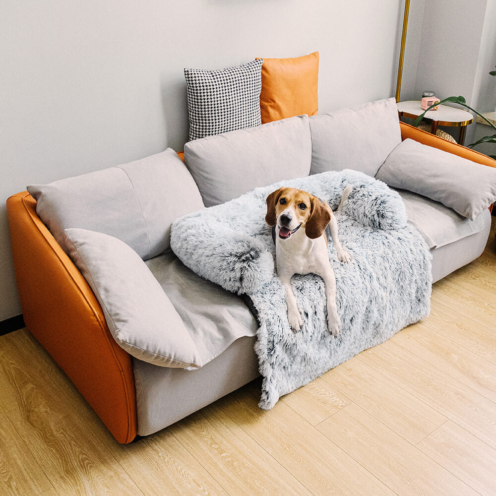 PETLOOM Calming Furniture Protector Dog Bed Fuzzy Backrest™