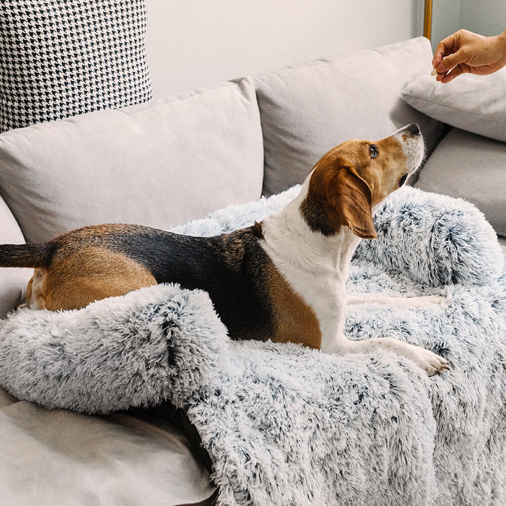 PETLOOM Calming Furniture Protector Dog Bed Fuzzy Backrest™