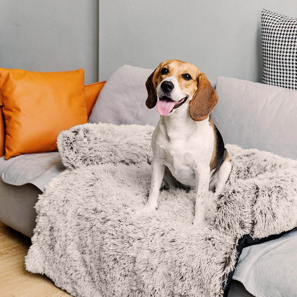 PETLOOM Calming Furniture Protector Dog Bed Fuzzy Backrest™