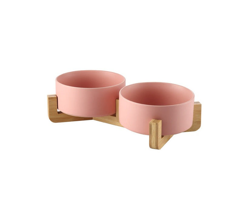 Petloom elevated ceramic pet bowl with stand for cats and dogs
