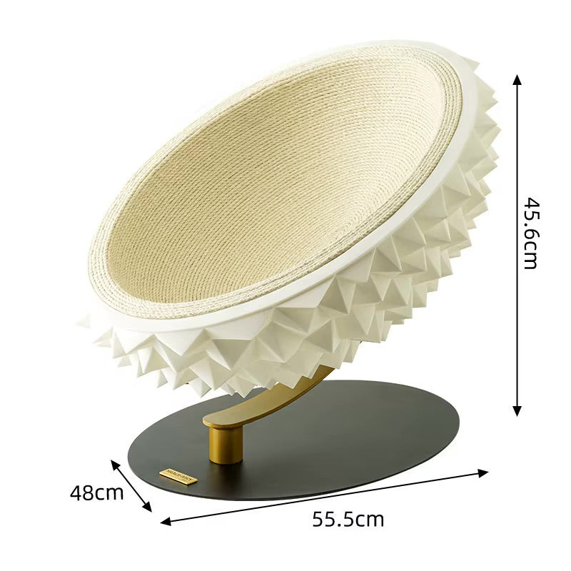 Petloom Sculpted Lounge Cat Bed modern elevated cat nest bed
