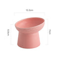 Petloom Modern Elevated Pet Bowl raised ceramic bowl for cats and small dogs
