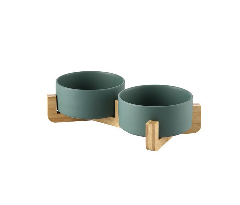 Petloom elevated ceramic pet bowl with stand for cats and dogs
