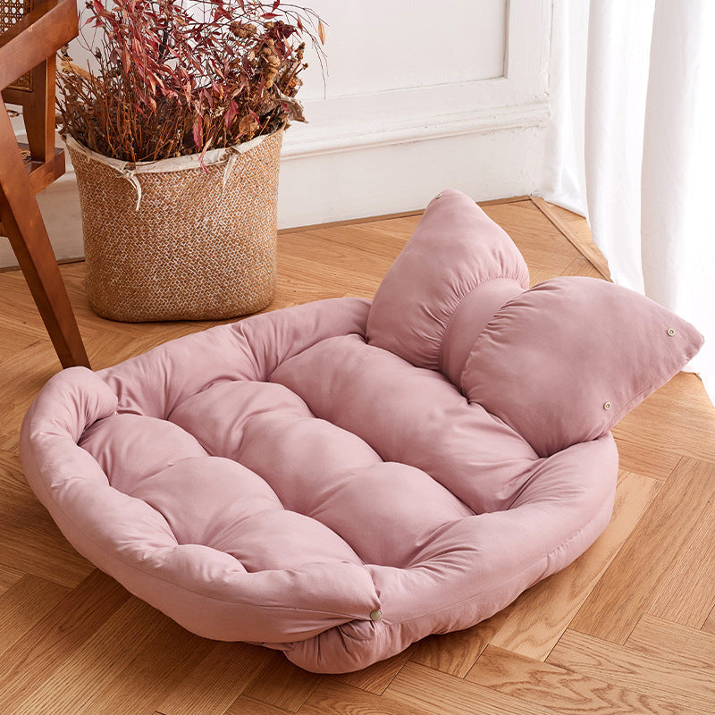 Petloom 2-in-1 plush mini sofa bed for small dogs and cats
