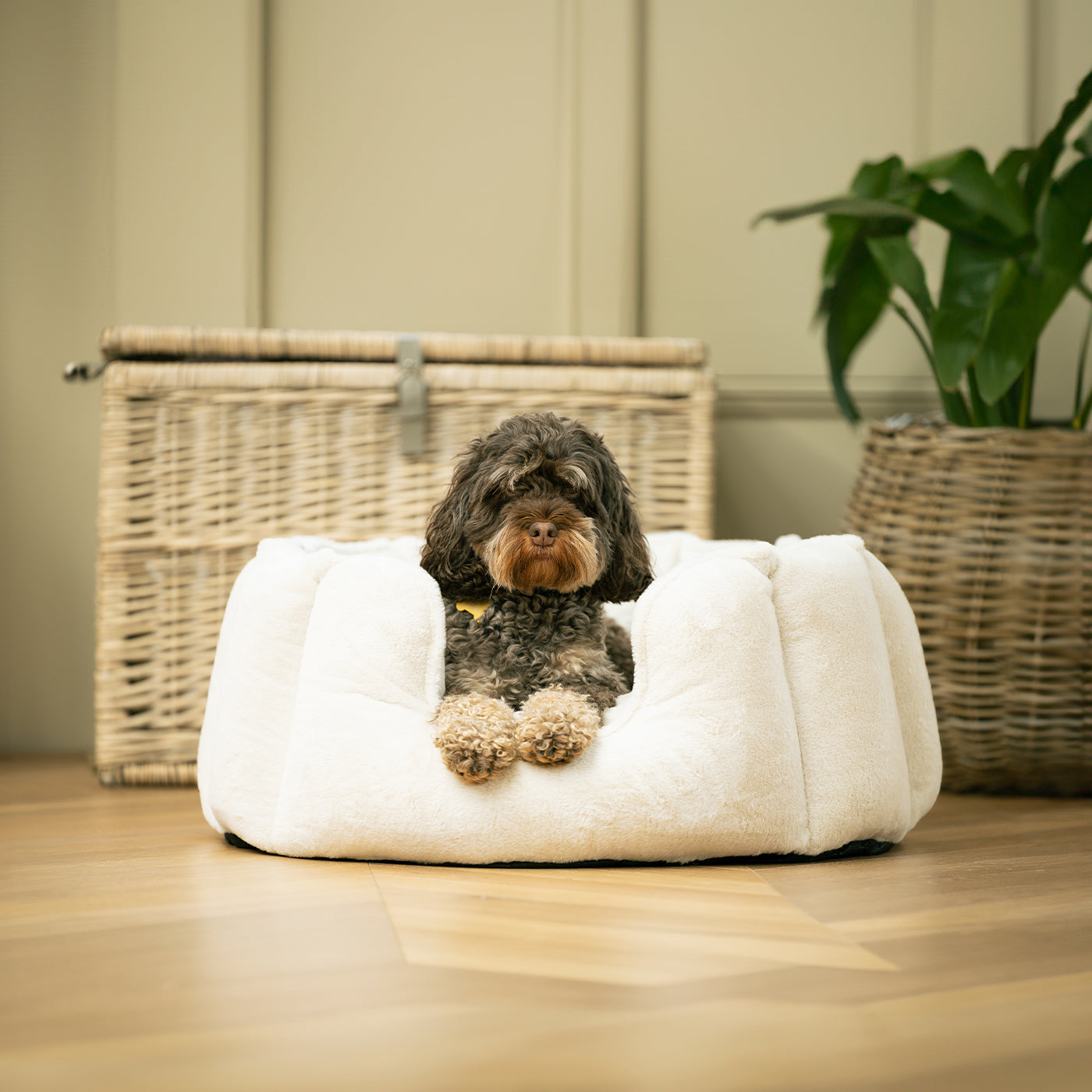 PETLOOM High Wall Calming Faux Fur Dog Bed™