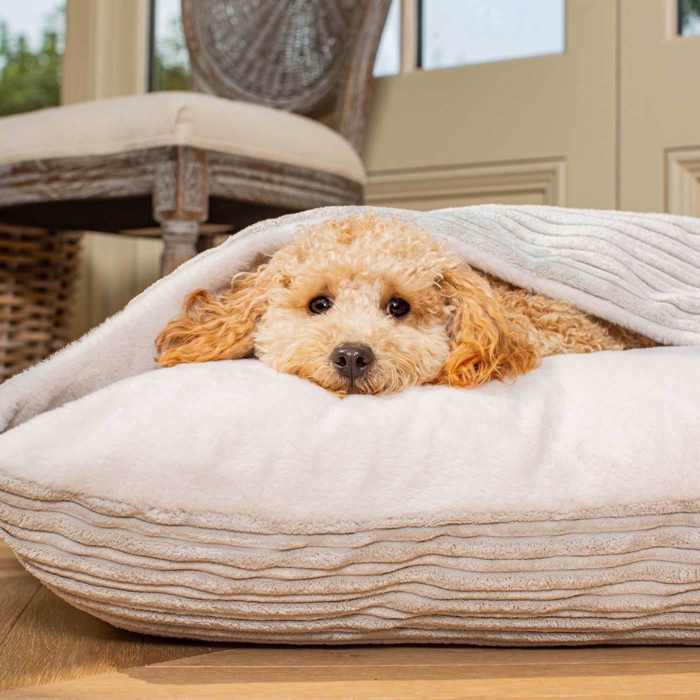 PETLOOM Sleepy Burrows Plush Dog Bed™