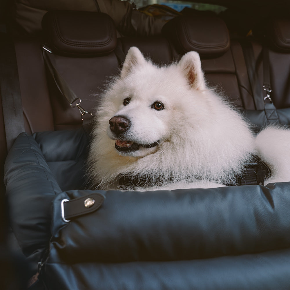 PETLOOM Large Deluxe Faux Leather Dog Car Seat Booster Bed Urban Voyager™