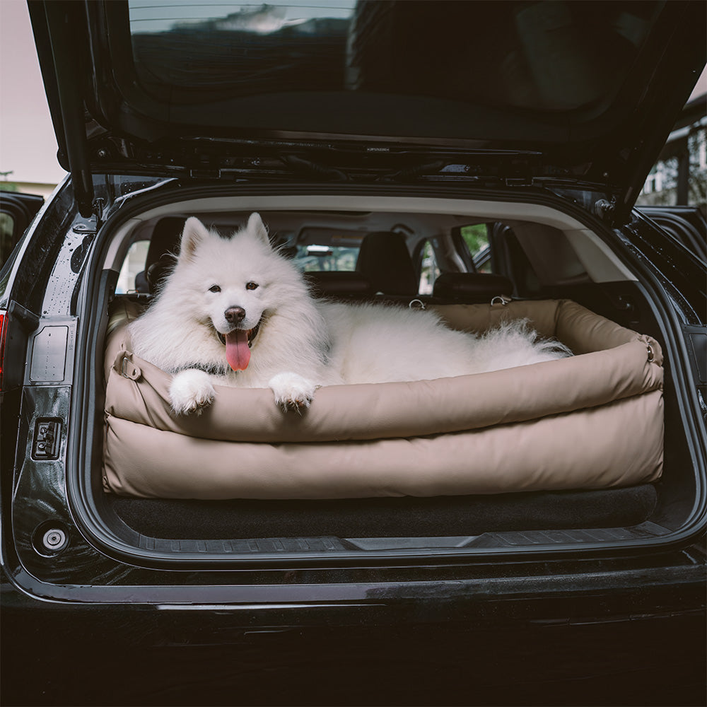 PETLOOM Large Deluxe Faux Leather Dog Car Seat Booster Bed Urban Voyager™