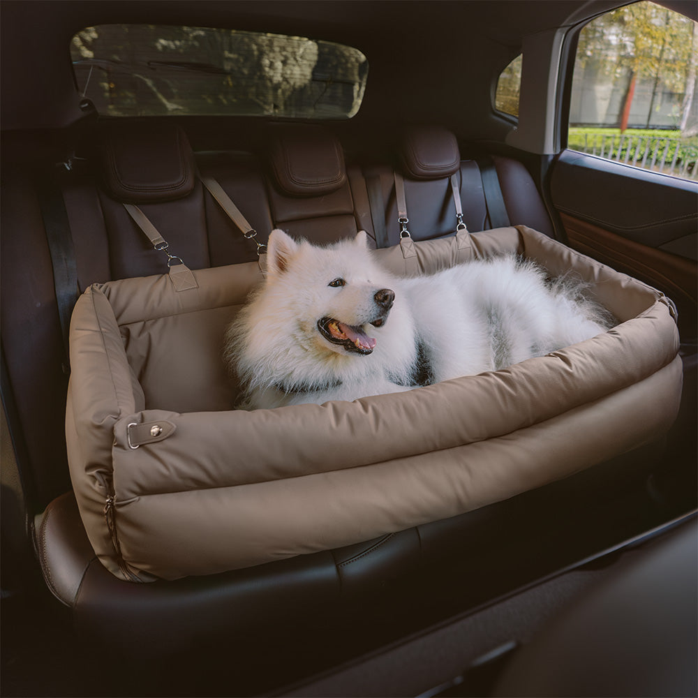 PETLOOM Large Deluxe Faux Leather Dog Car Seat Booster Bed Urban Voyager™