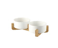 Petloom elevated ceramic pet bowl with stand for cats and dogs