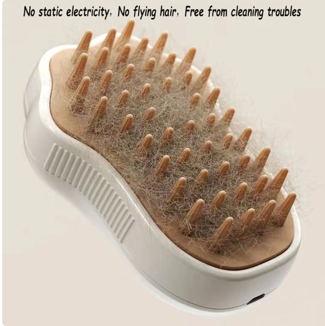 Petloom steam-powered pet hair brush for dogs and cats