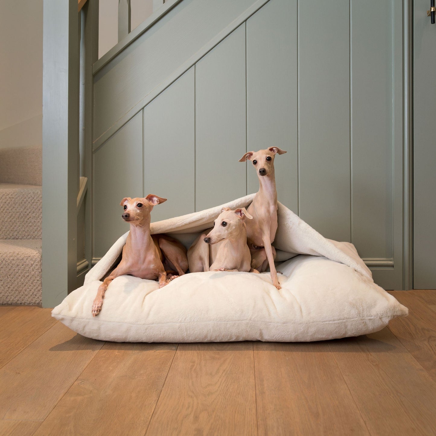 PETLOOM Sleepy Burrows Calming Faux Fur Dog Bed™