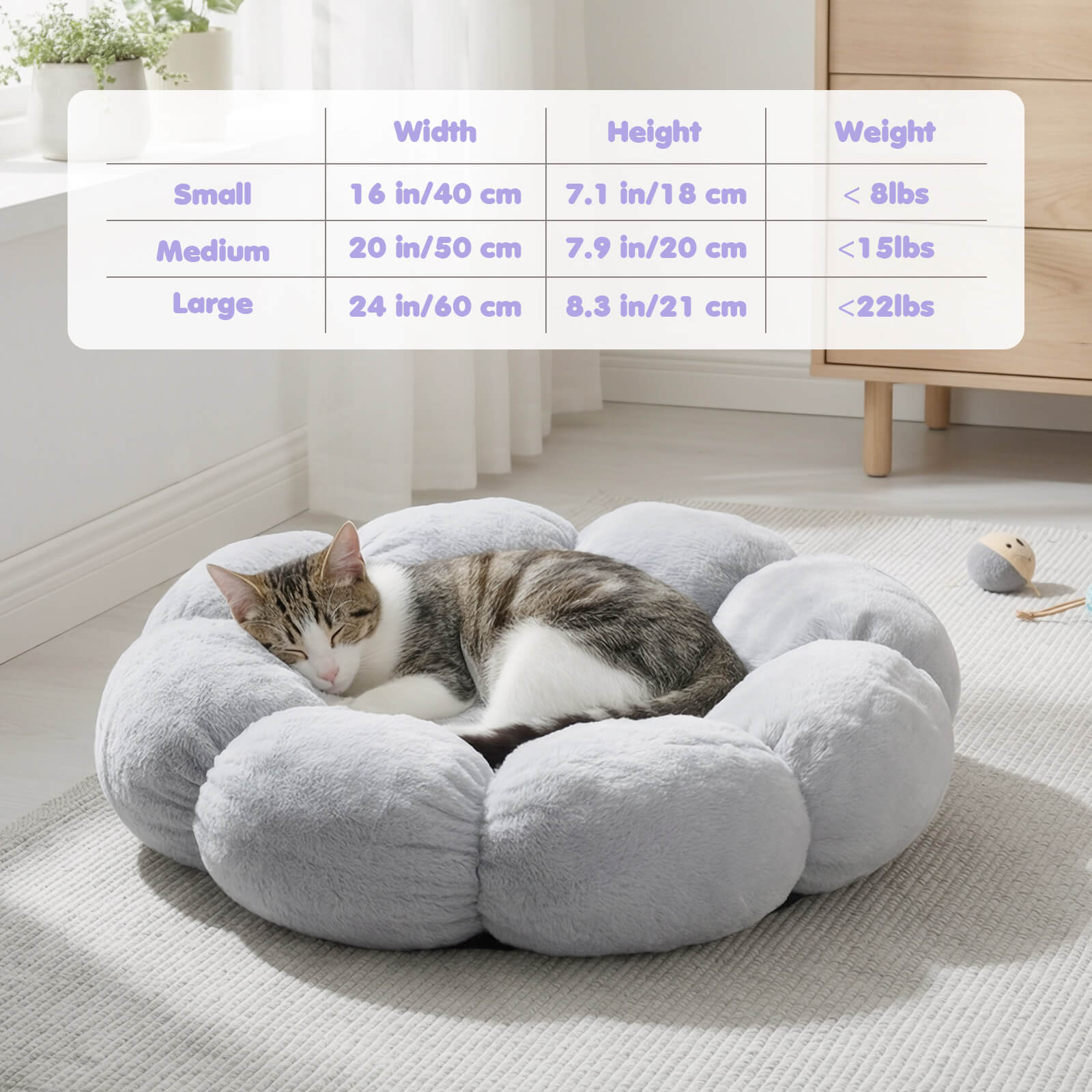 PETLOOM Bloomy Flower Plush Cat Bed™