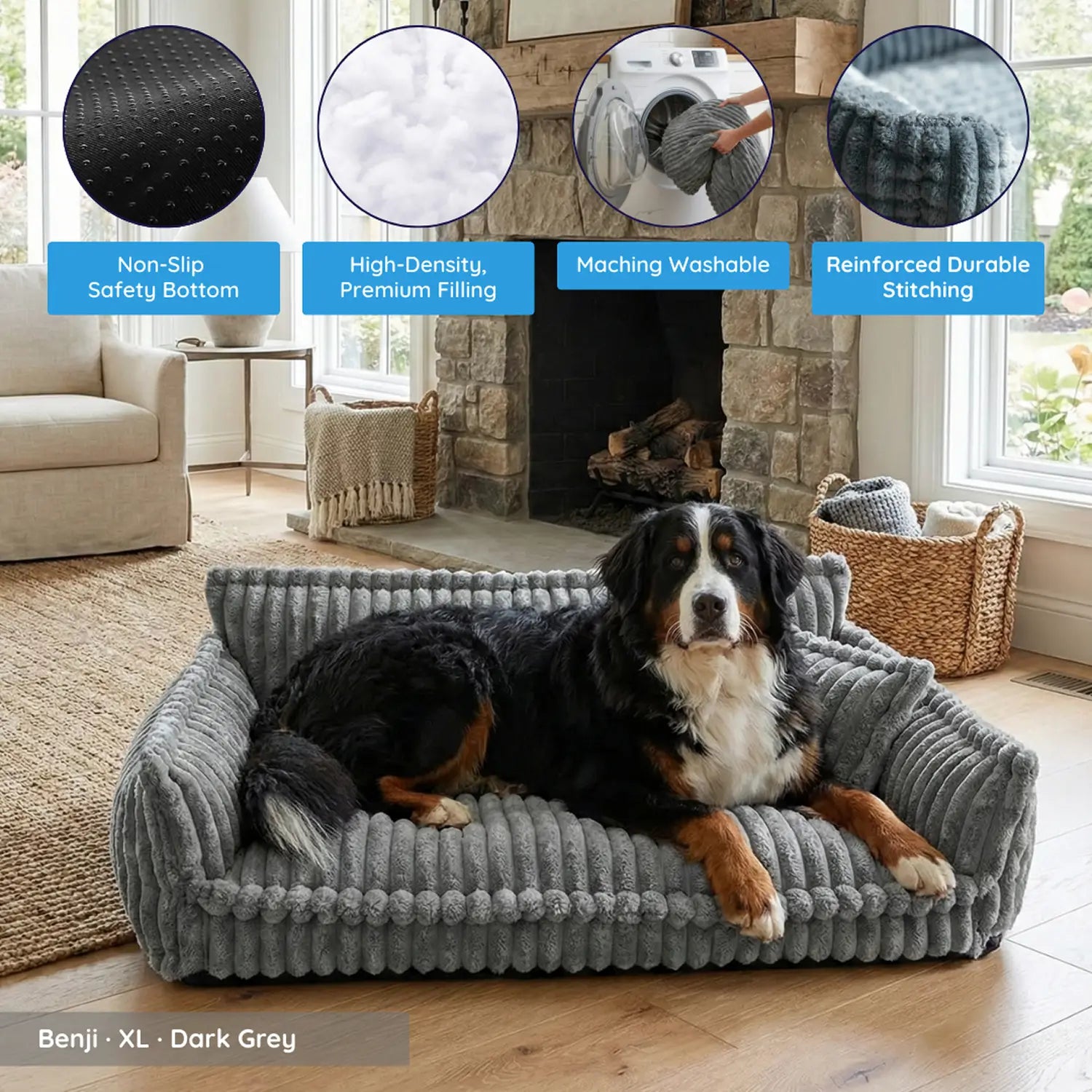 PETLOOM – Orthopedic Washable Dog Sofa™