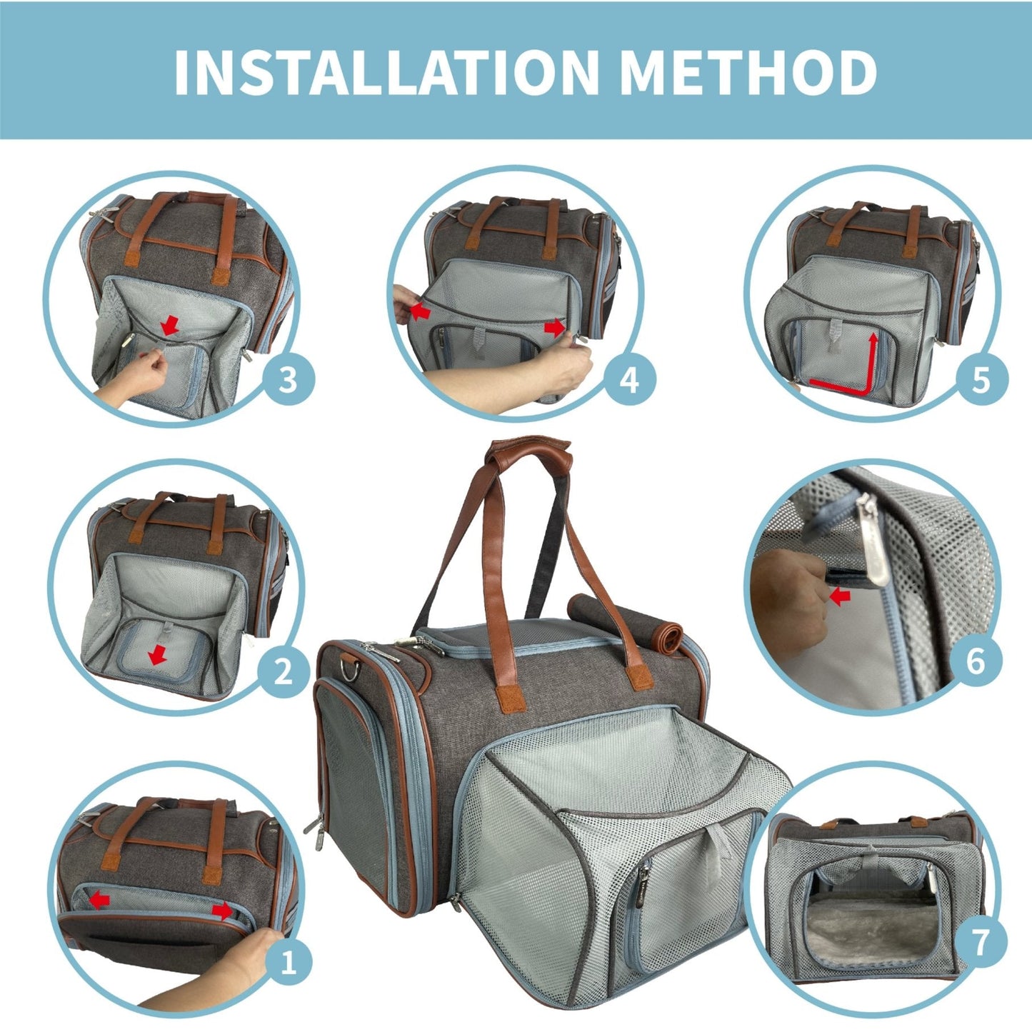 Petloom Multi-Entrance Travel Pet Carrier™